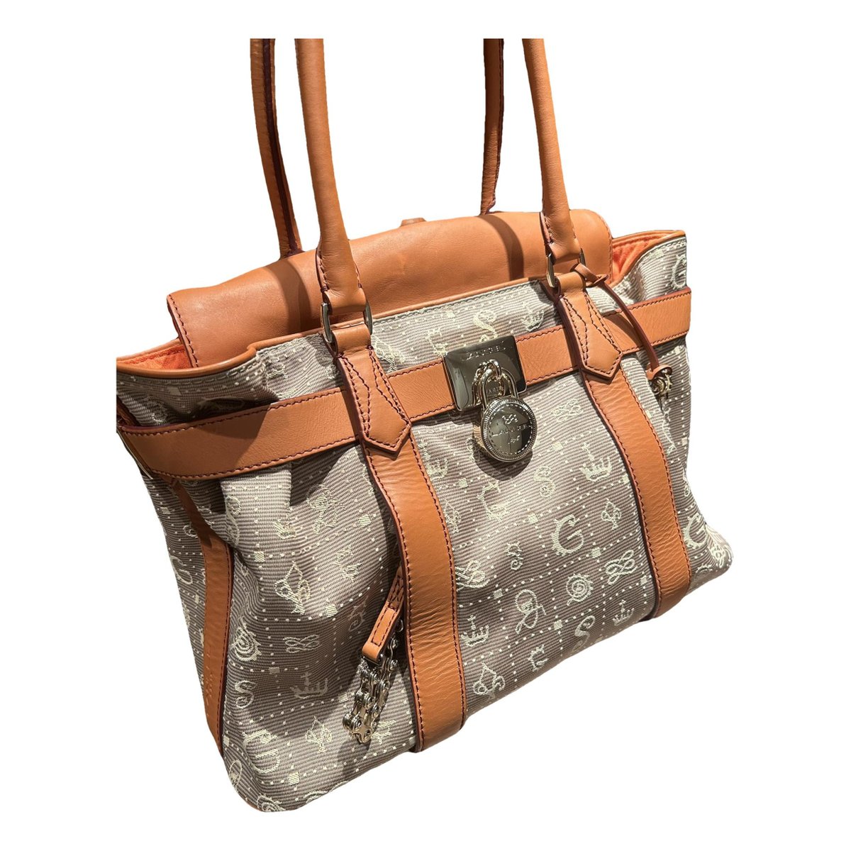 Daligramme leather handbag