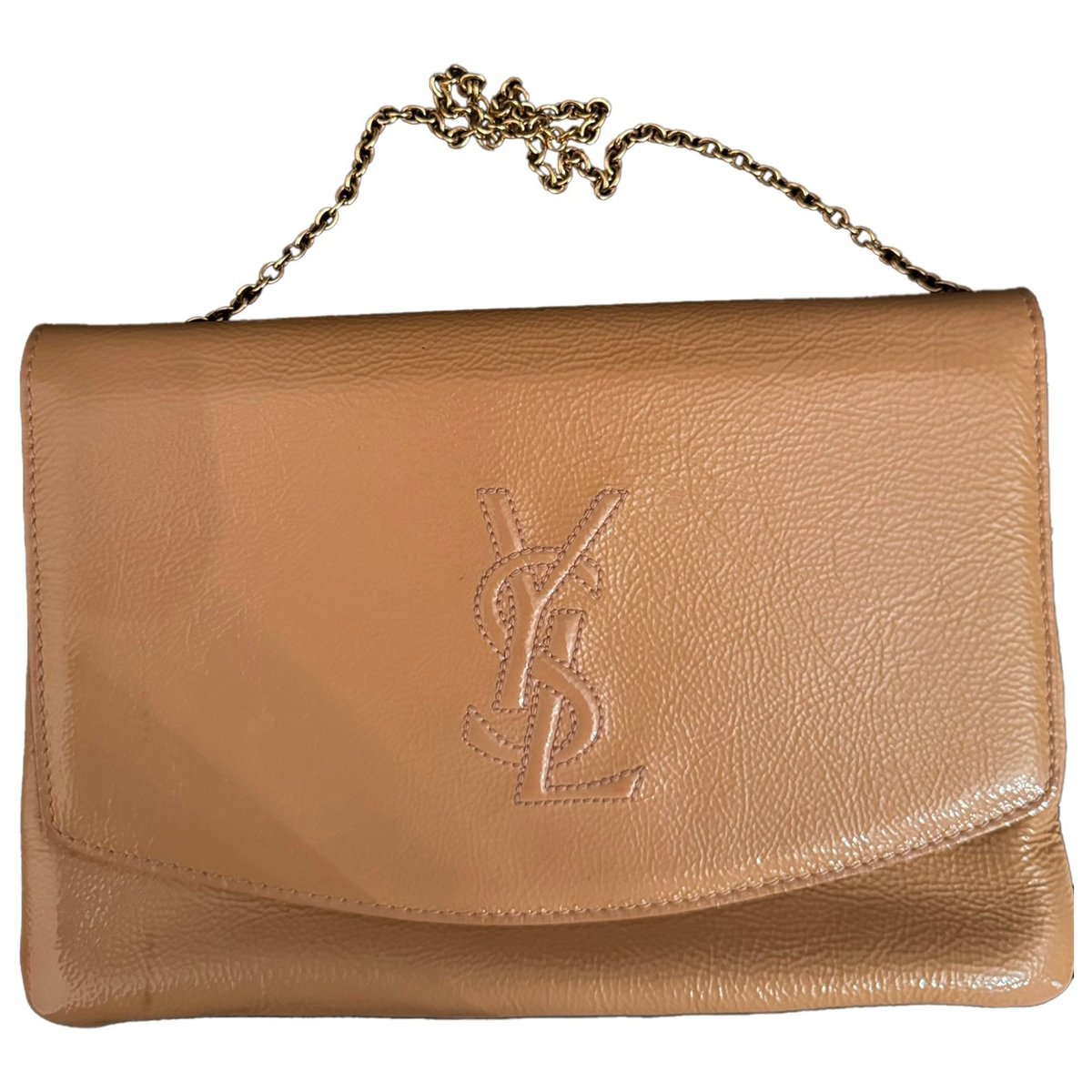 Belle de Jour patent leather clutch bag