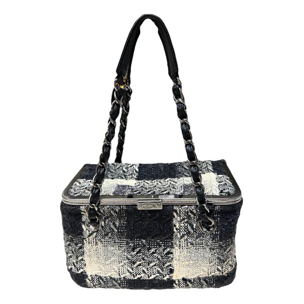 Trendy CC Vanity tweed handbag