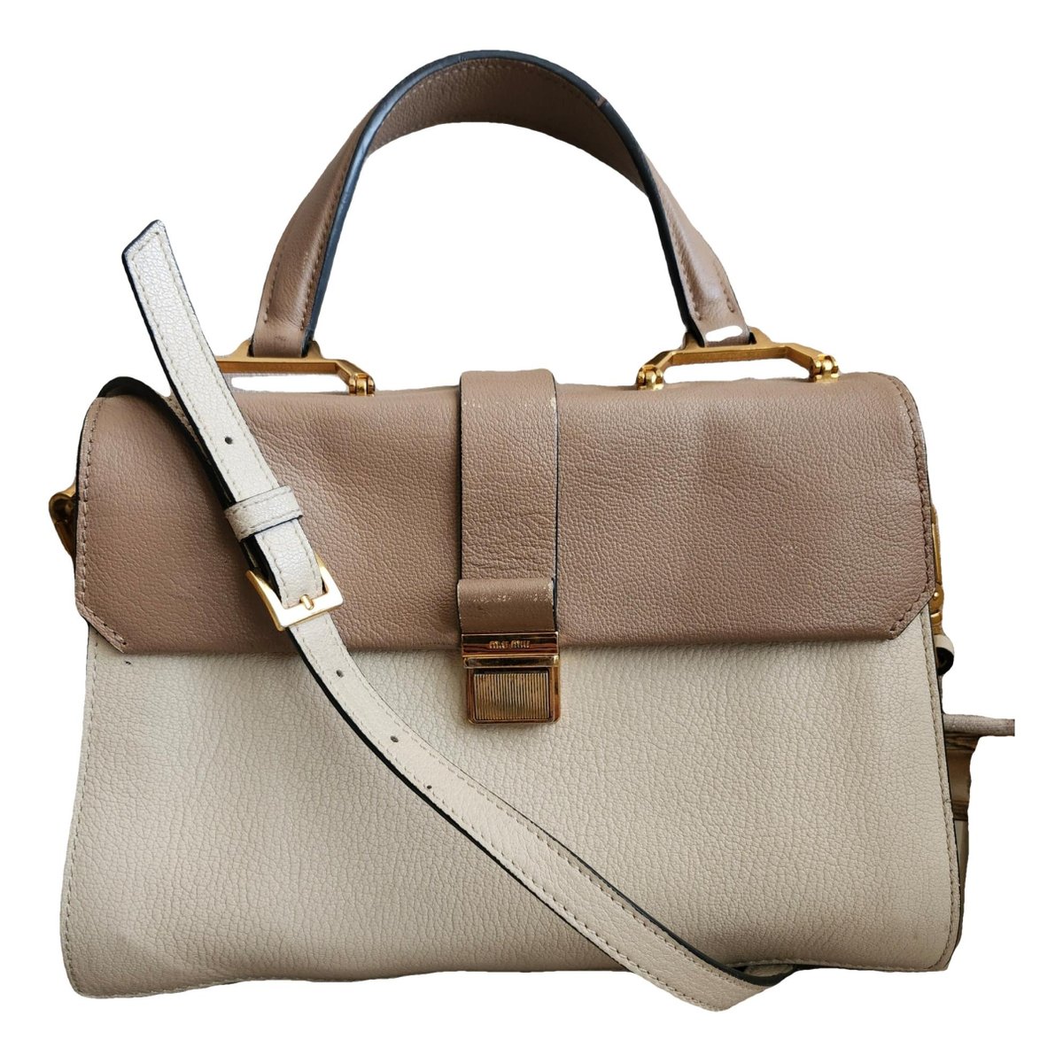 Madras leather handbag