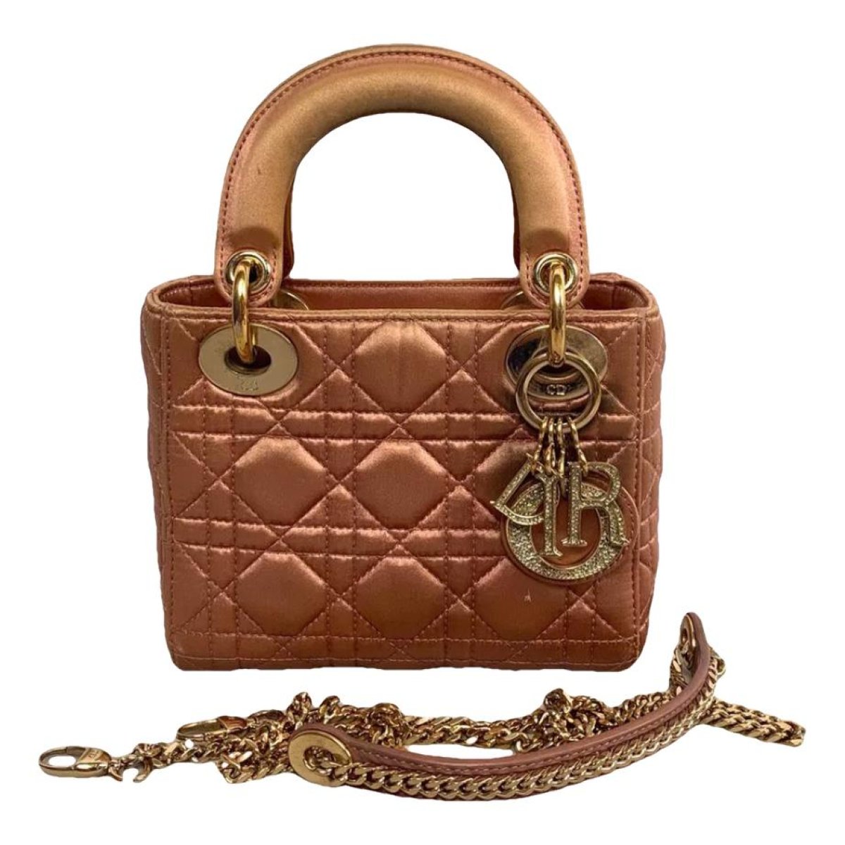 Lady Dior silk handbag