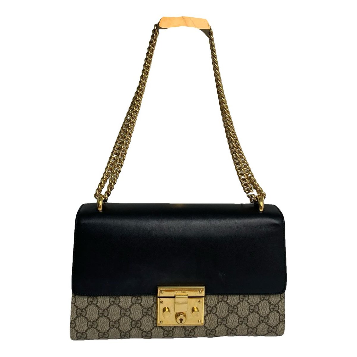 Padlock leather handbag