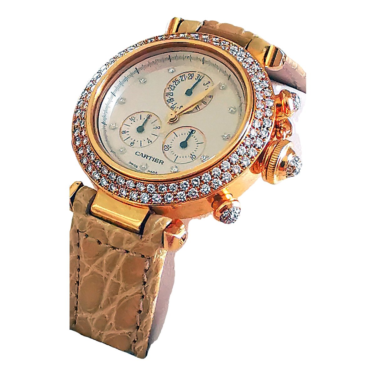 Pasha Chronographe yellow gold watch