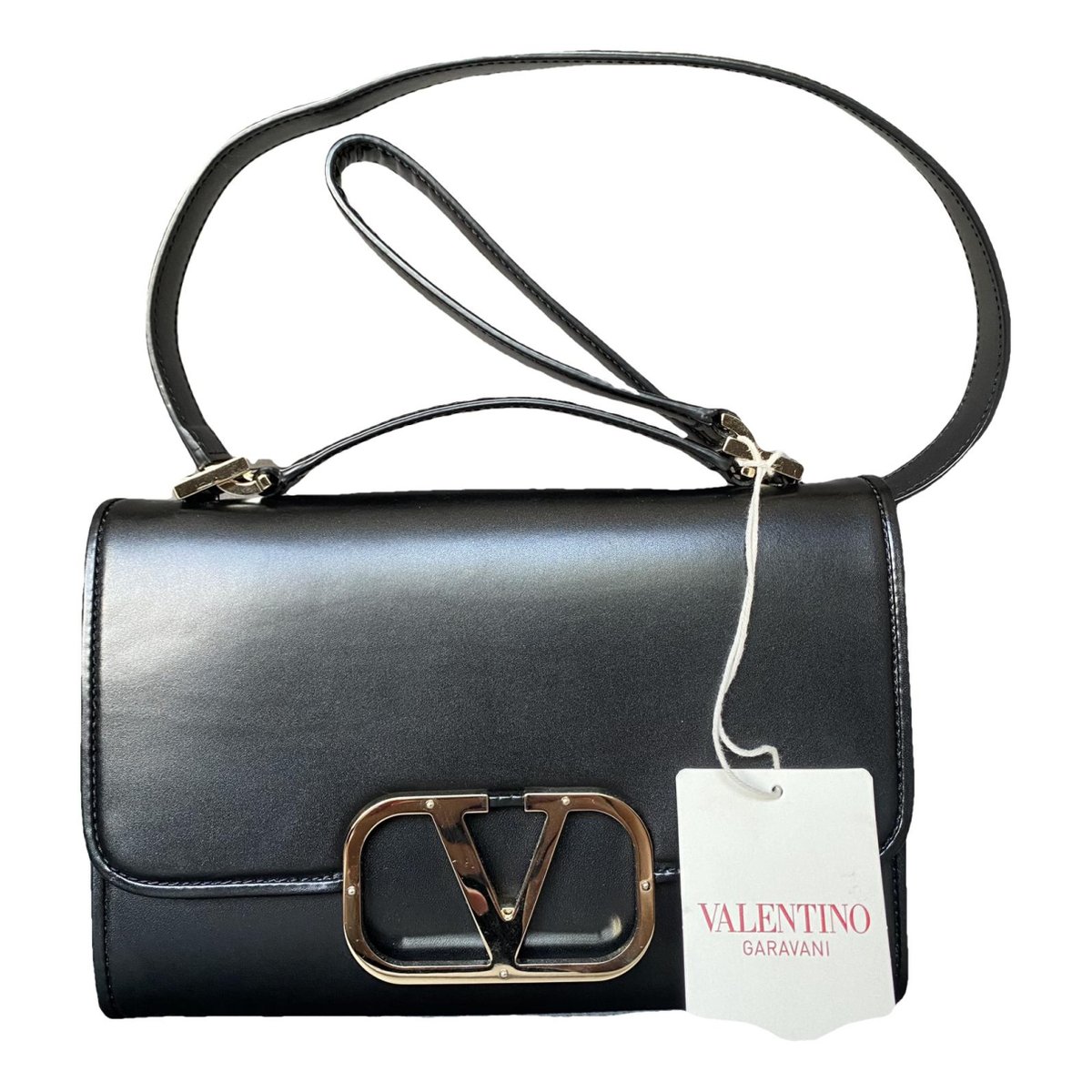VLogo leather handbag