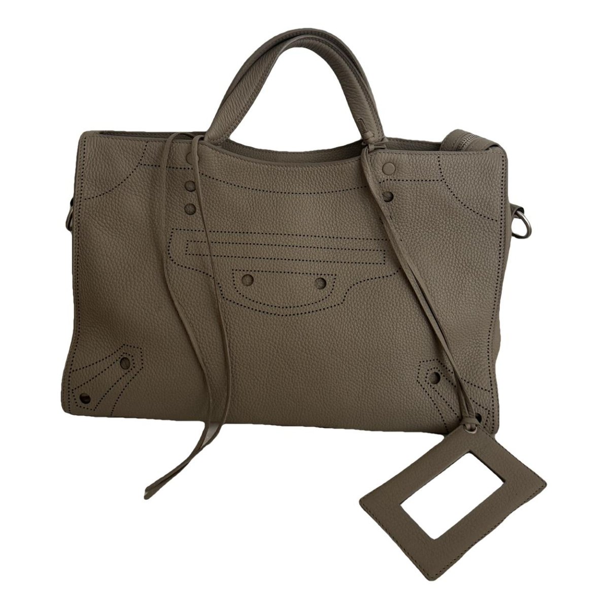 Blackout leather handbag
