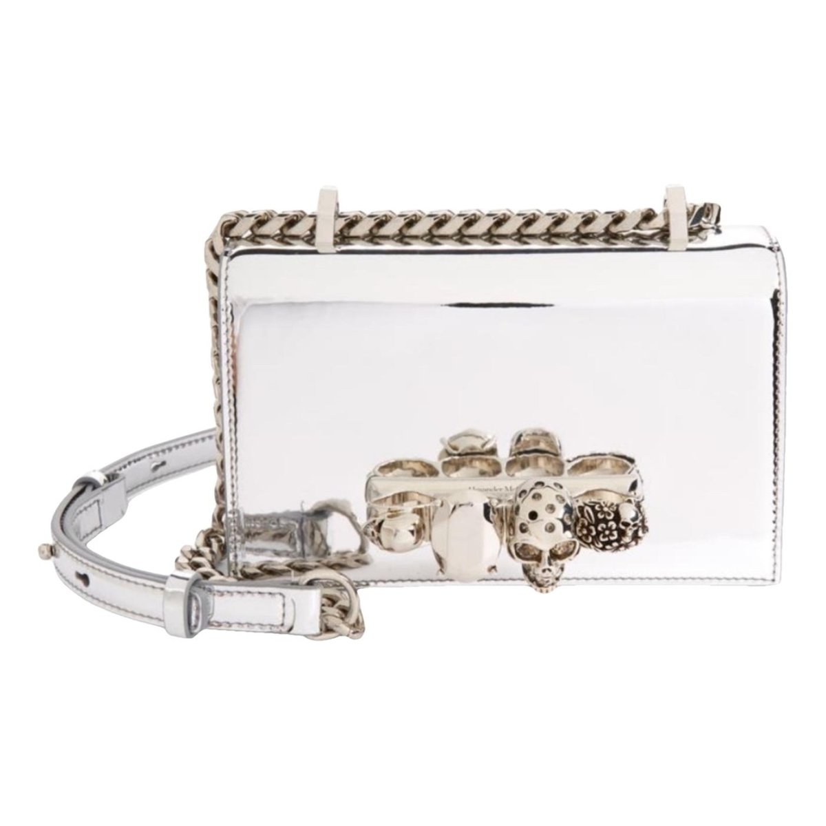 Skull vegan leather handbag