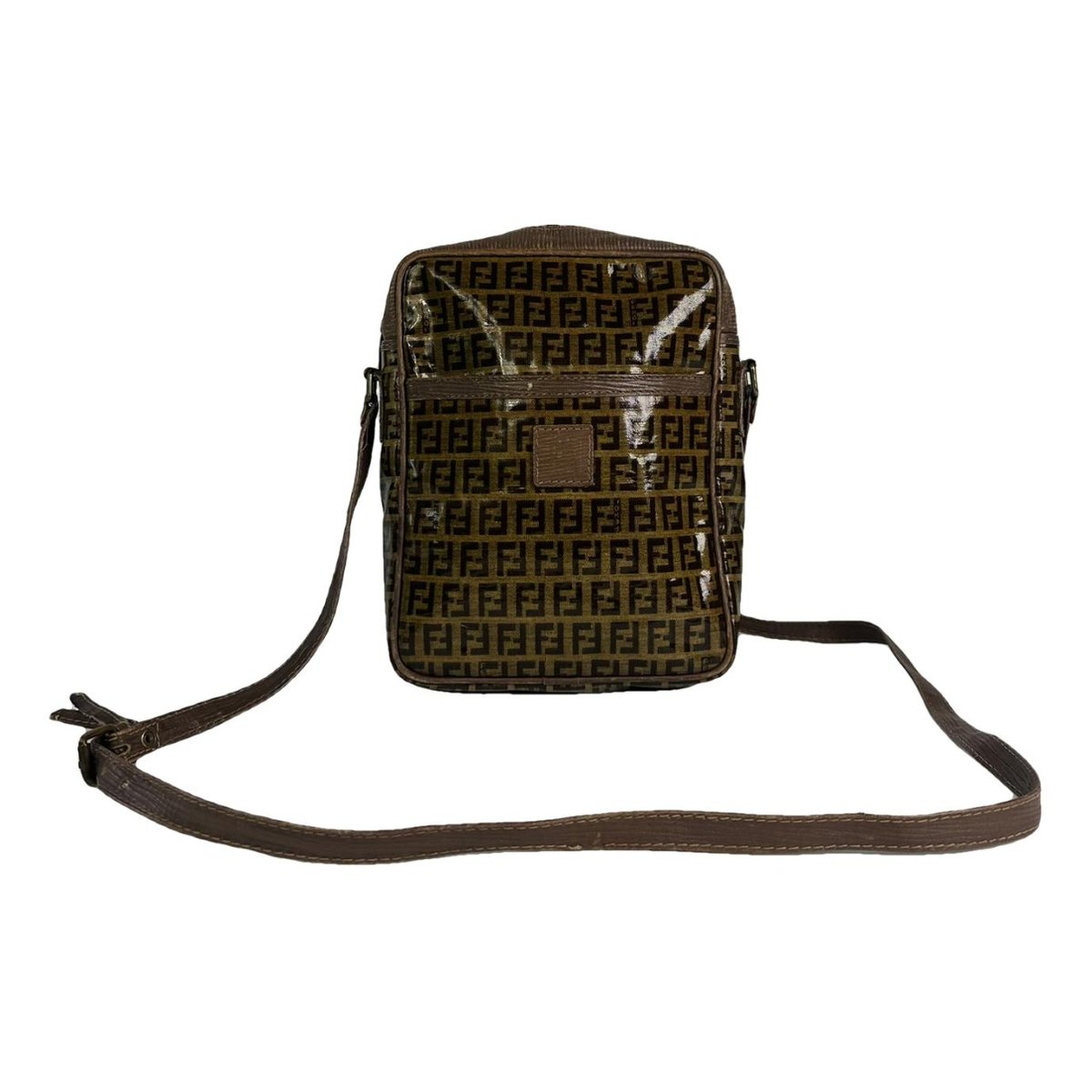 Baguette patent leather handbag