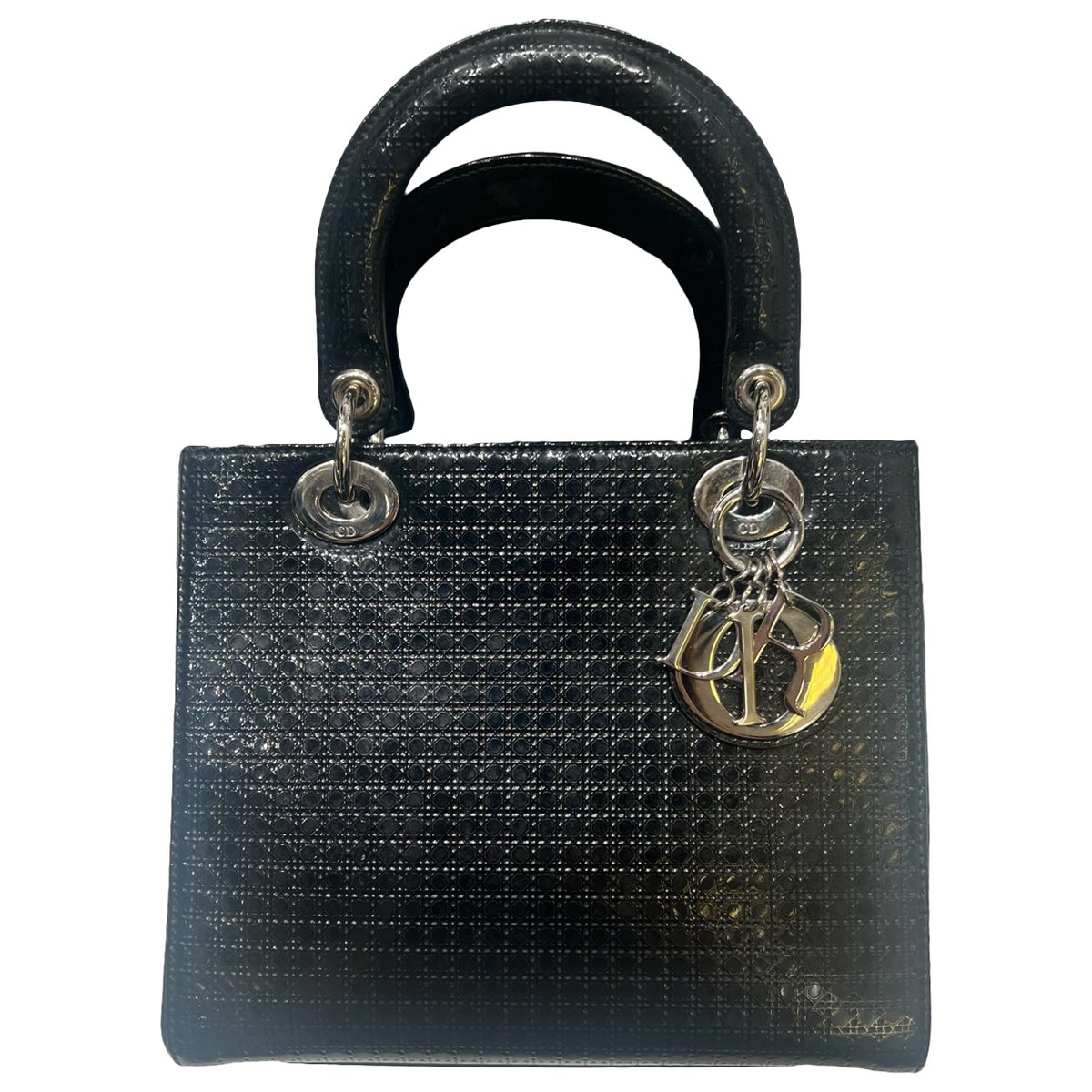 Lady Dior patent leather handbag
