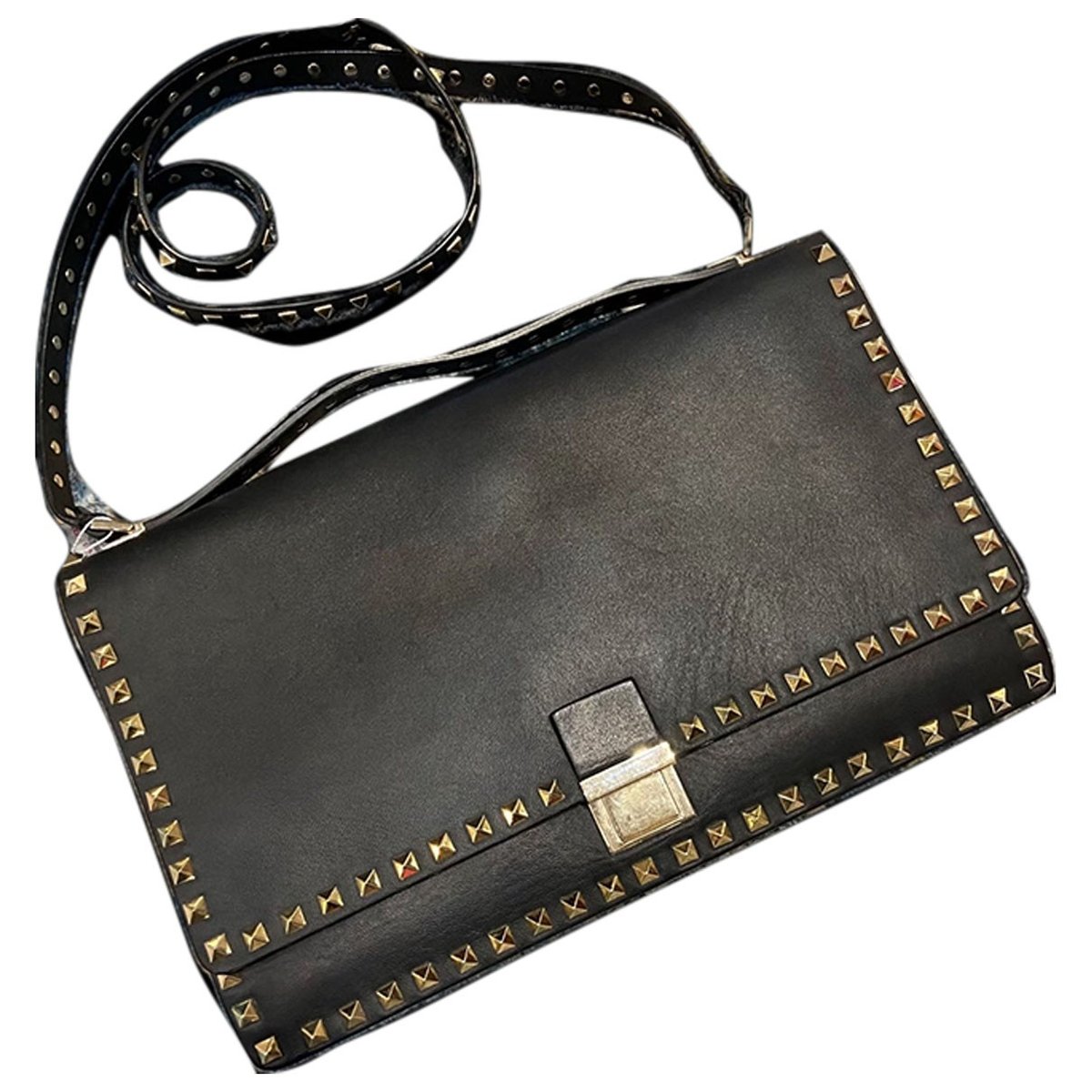 Glam Lock leather crossbody bag