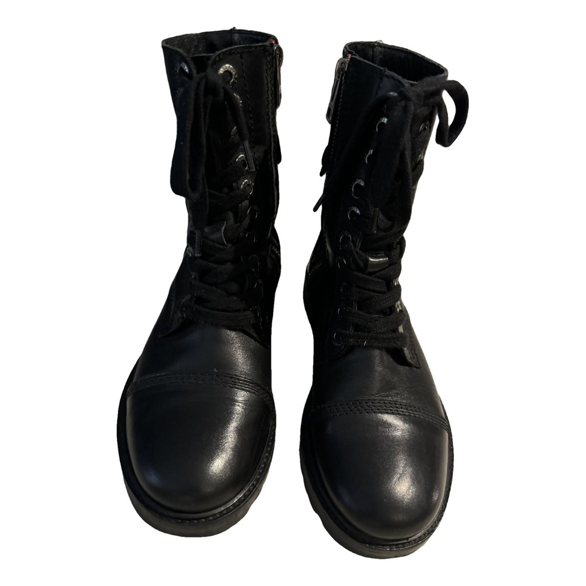 Joe leather biker boots