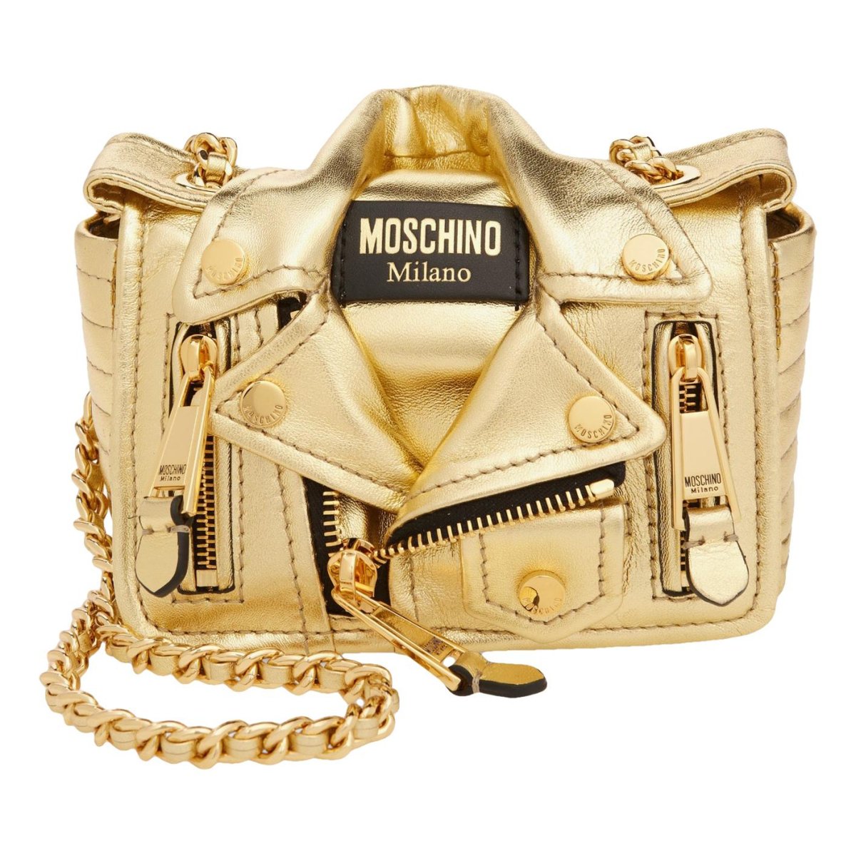 Biker leather crossbody bag