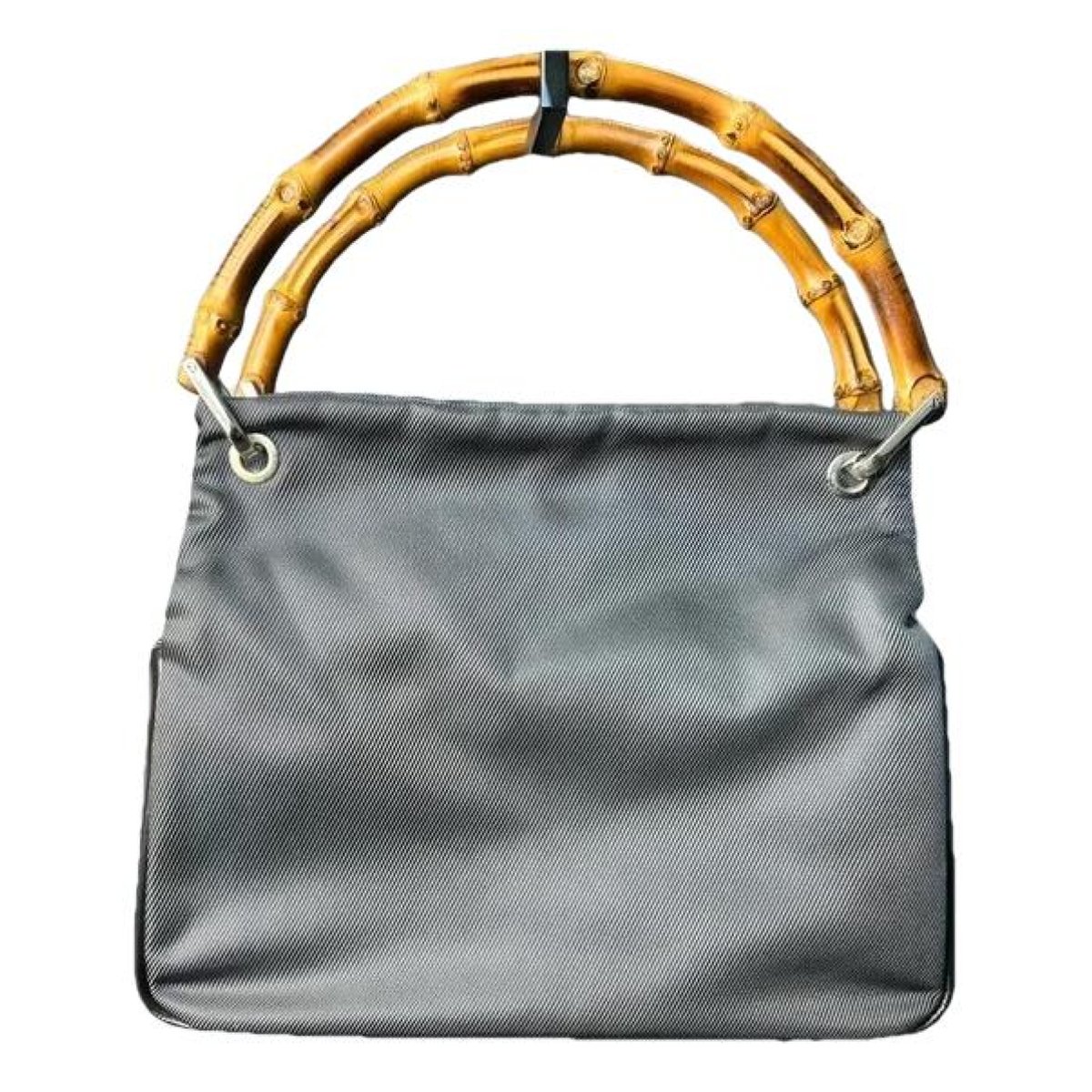 Vintage Bamboo patent leather handbag
