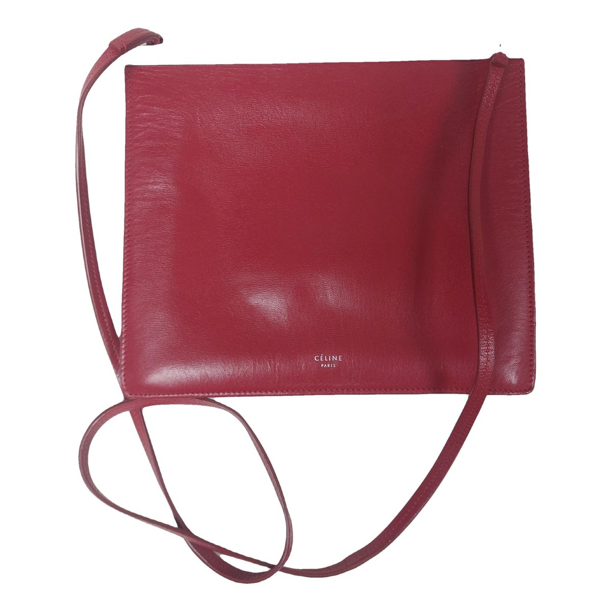 Clasp leather crossbody bag