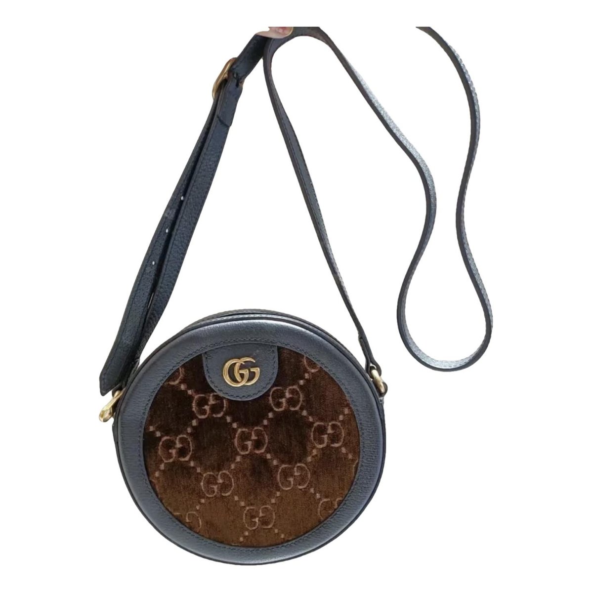 Ophidia Round leather crossbody bag
