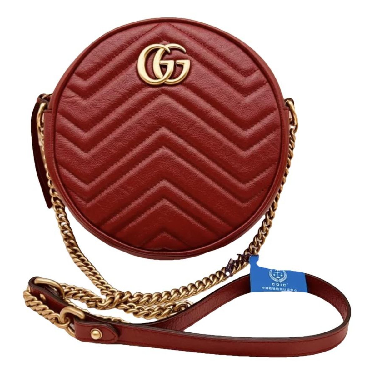 GG Marmont Round leather crossbody bag