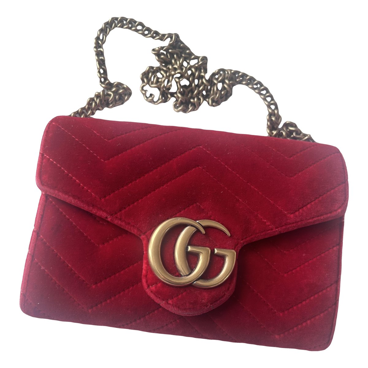 GG Marmont Chain velvet handbag