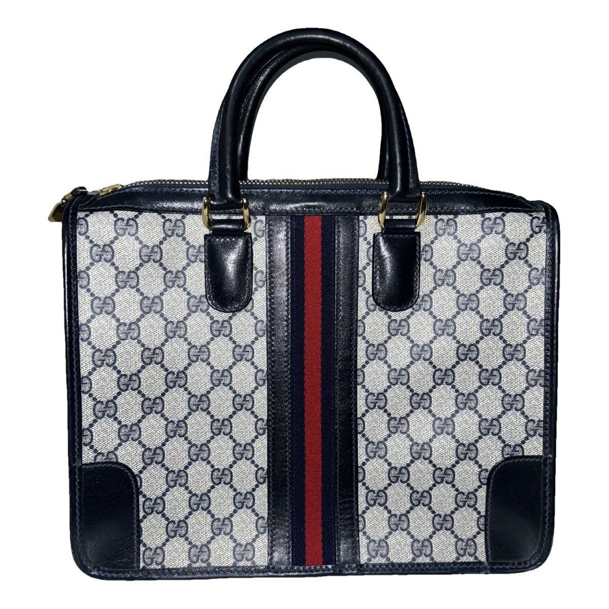 Ophidia Top Handle leather handbag