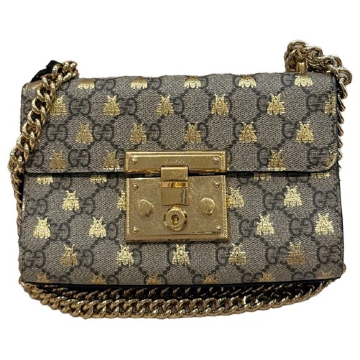 Padlock vinyl handbag