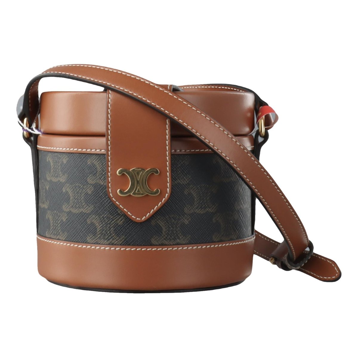 Tambour leather handbag