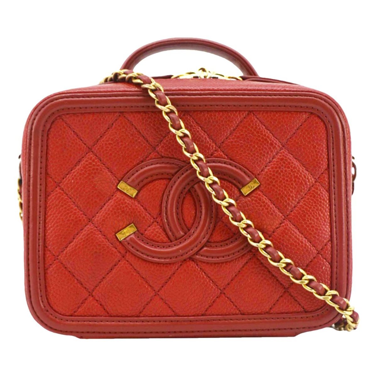 Vanity leather handbag