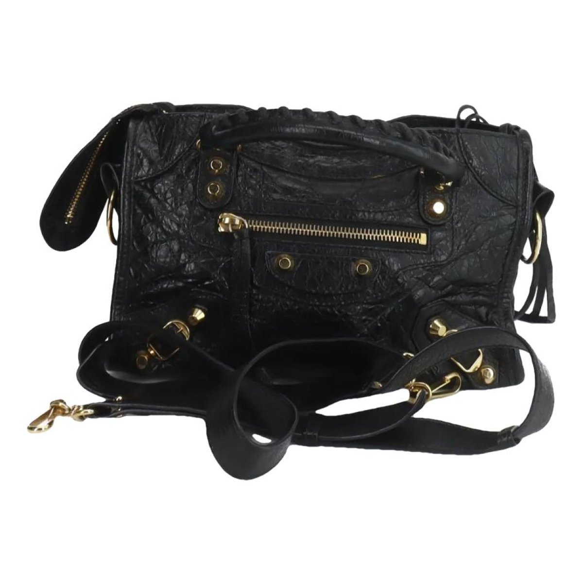 City leather handbag