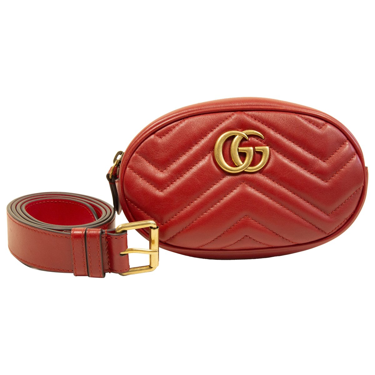 GG Marmont Oval leather handbag