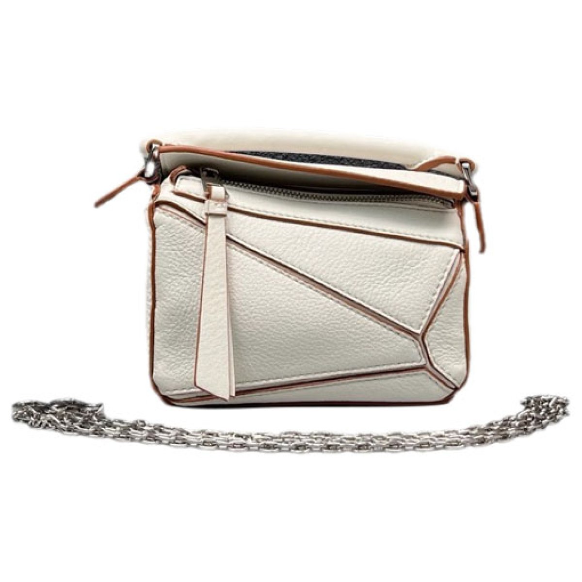 Puzzle leather crossbody bag