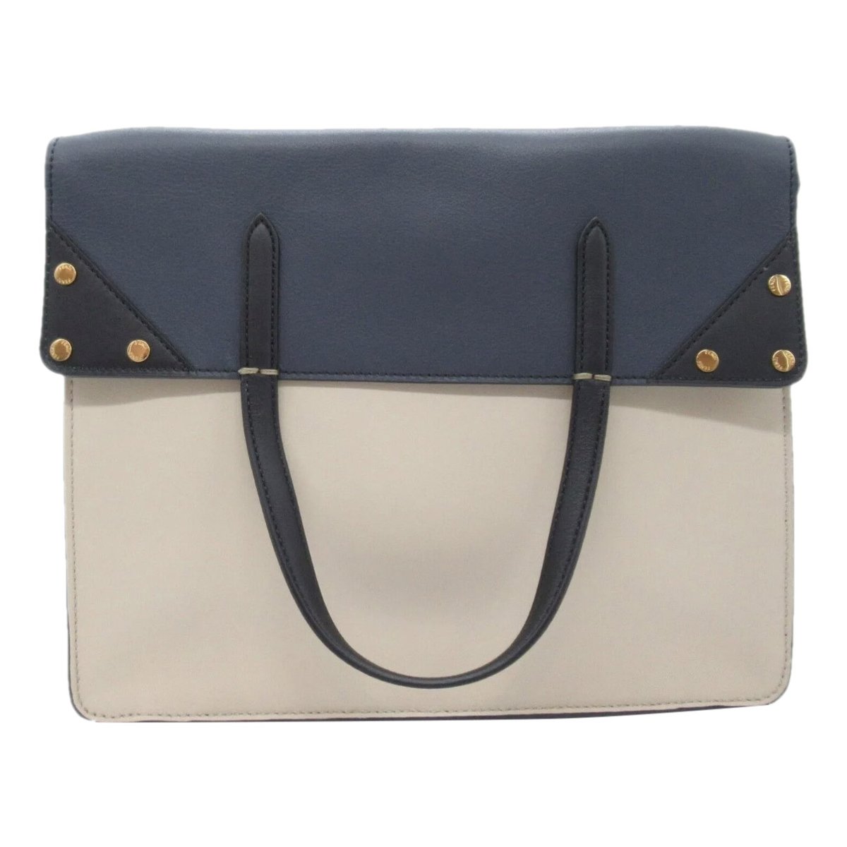 Flip leather handbag