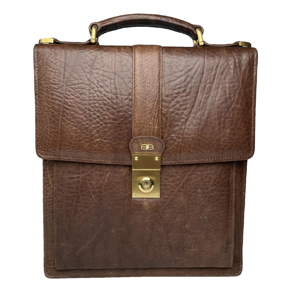 City leather handbag