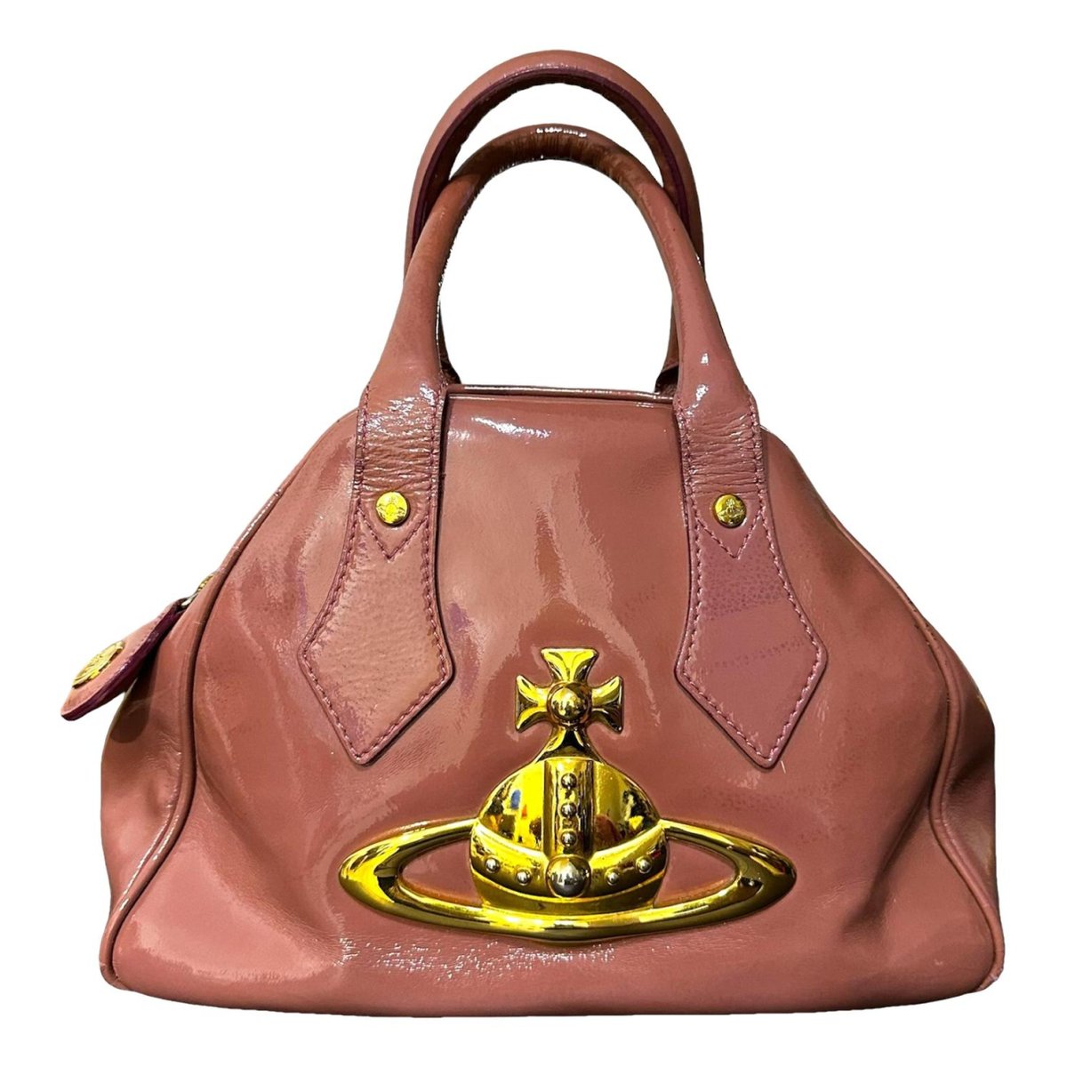 Derby patent leather bowling bag