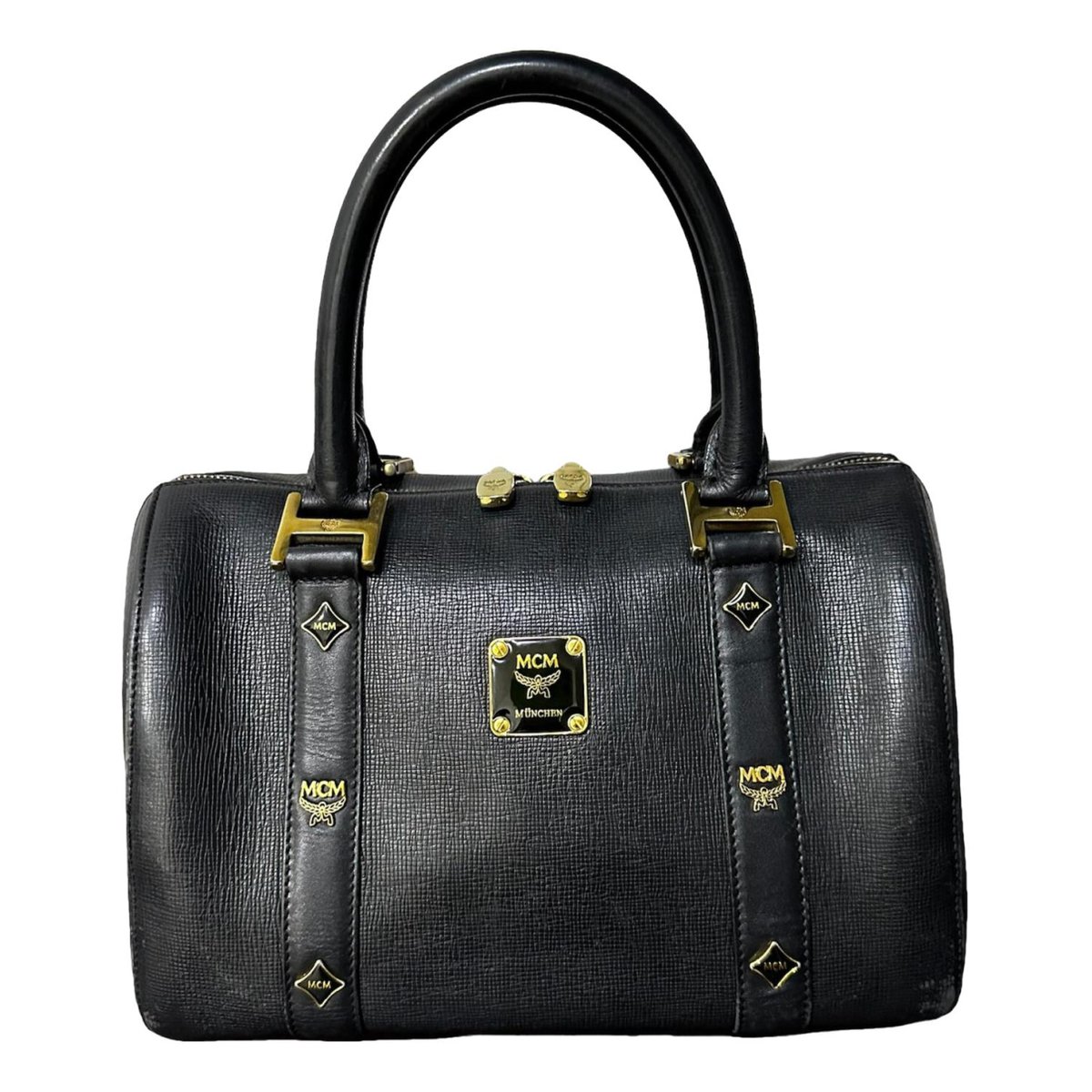 Boston leather bowling bag