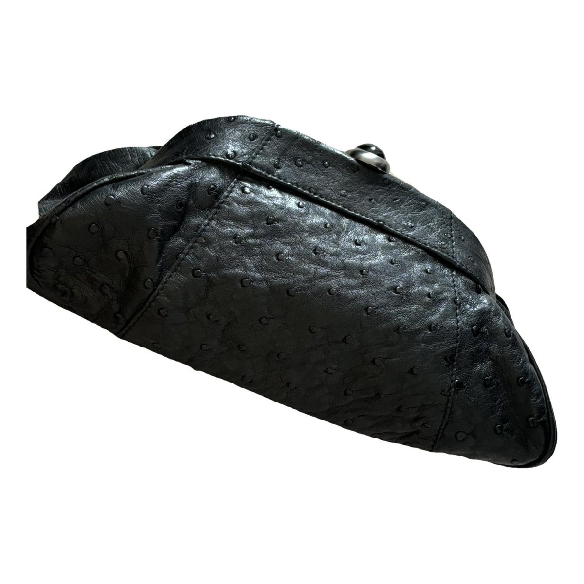 Knuckle leather clutch bag