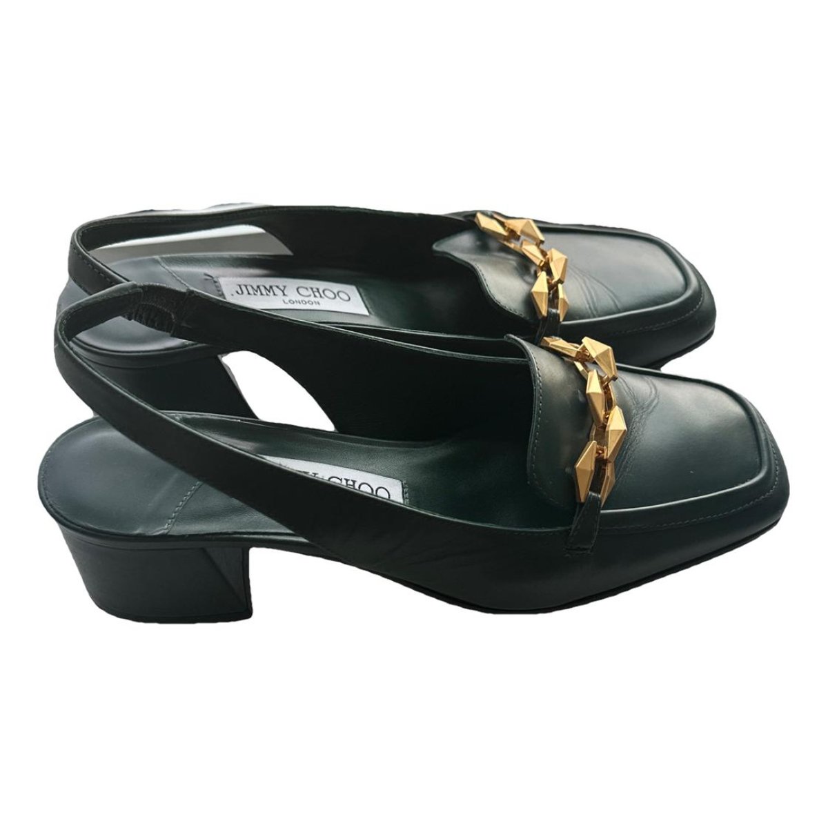 Diamond Tilda leather heels