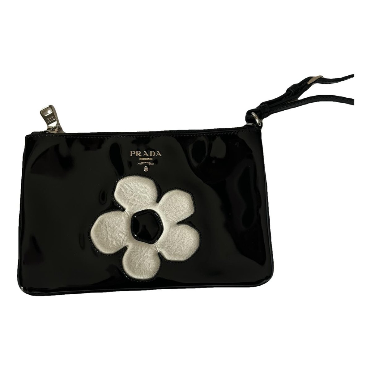 Light Frame patent leather clutch bag