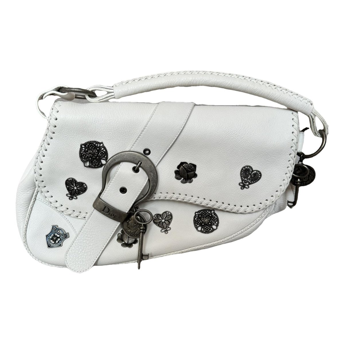 Double Saddle leather handbag