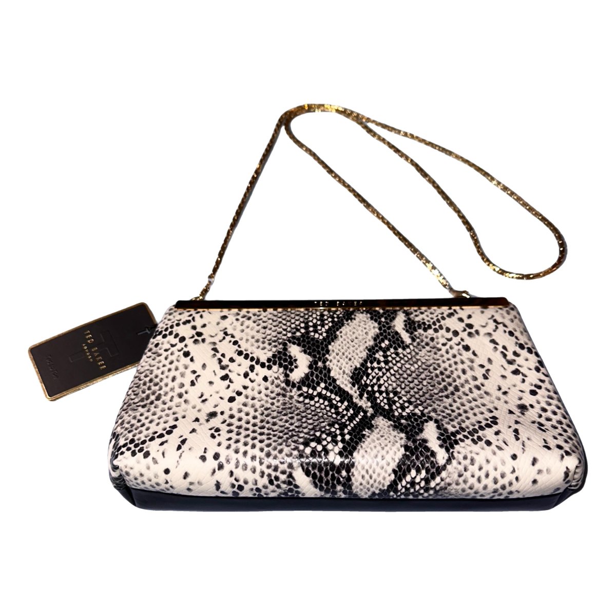 Leather clutch bag