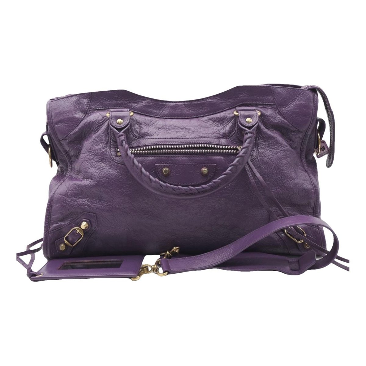 City leather handbag