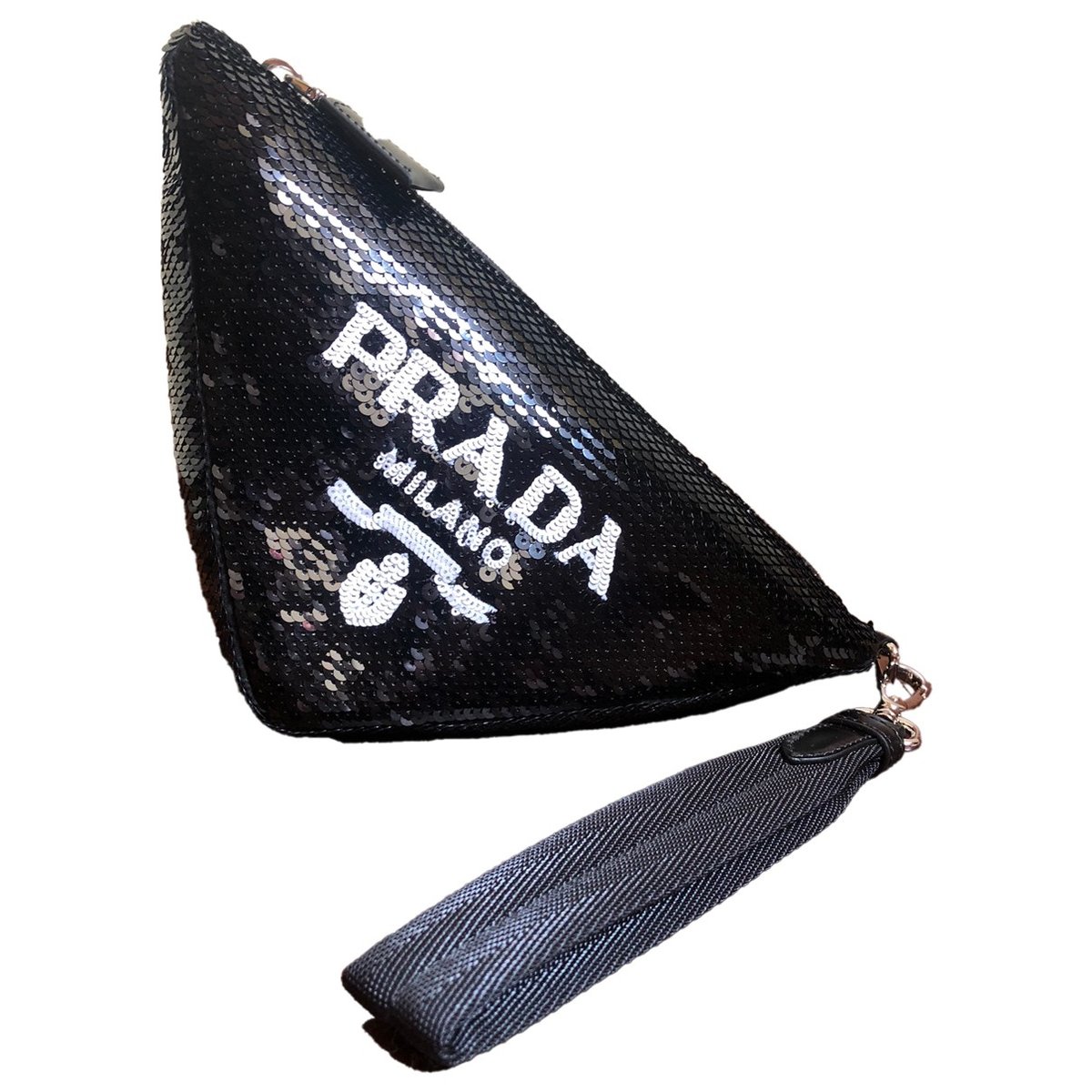 Triangle glitter handbag