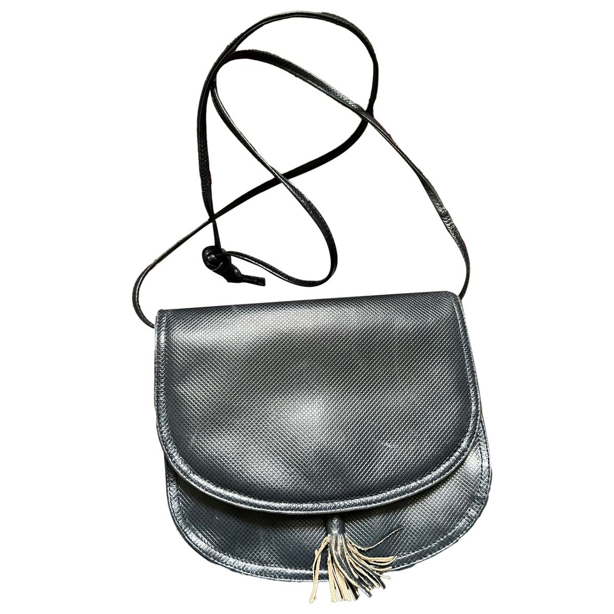 Clip leather crossbody bag