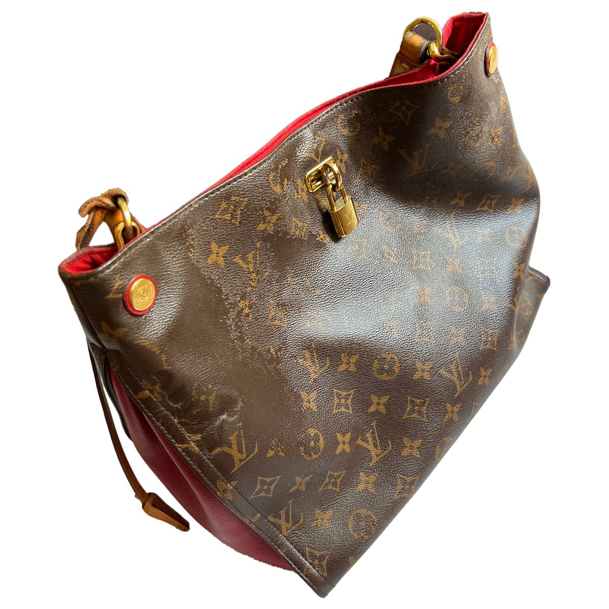 Artsy leather handbag