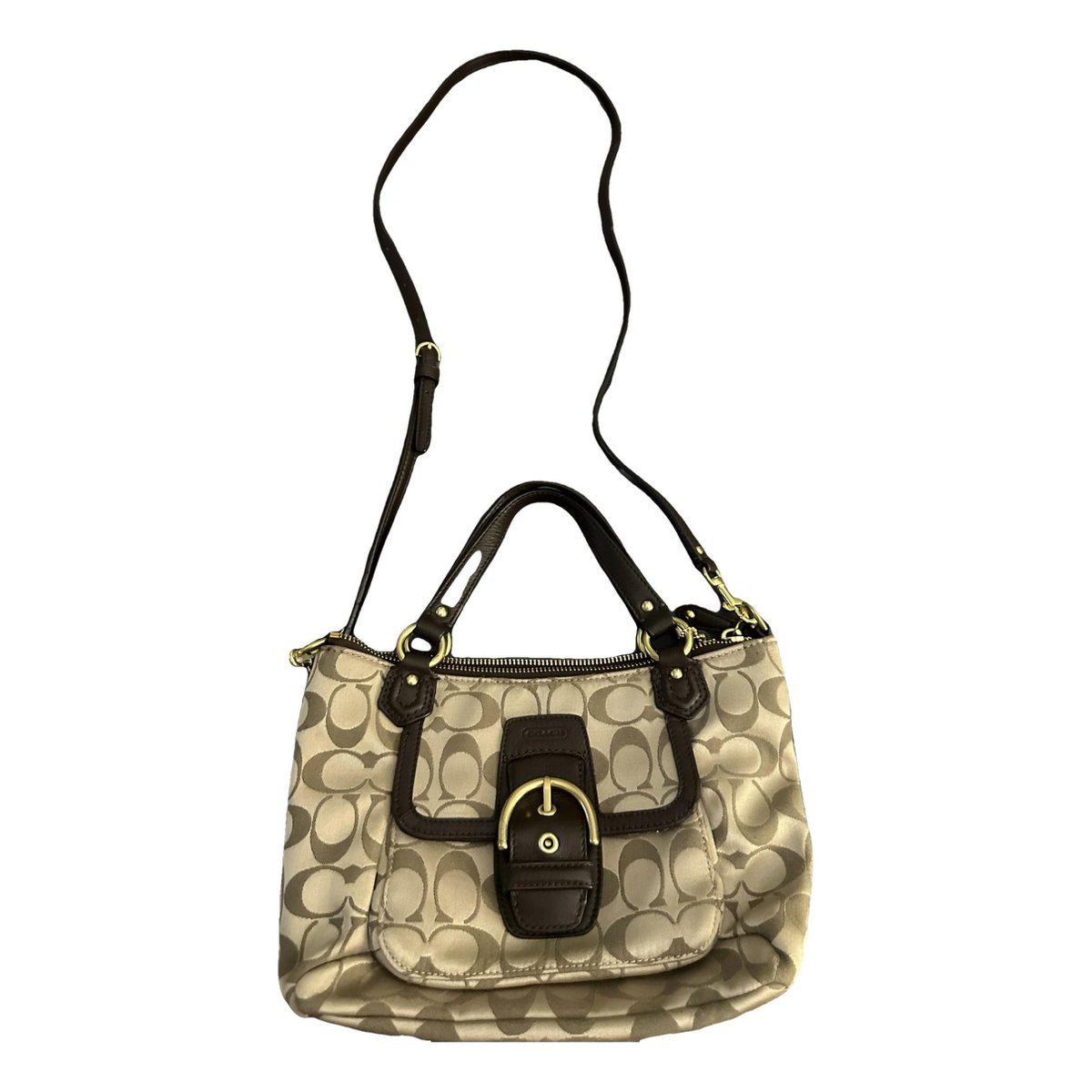 Signature Sufflette cloth clutch bag