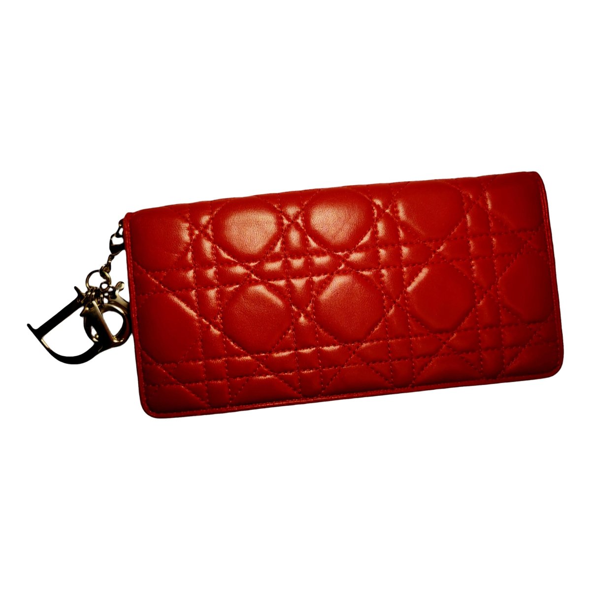 Lady Dior leather clutch