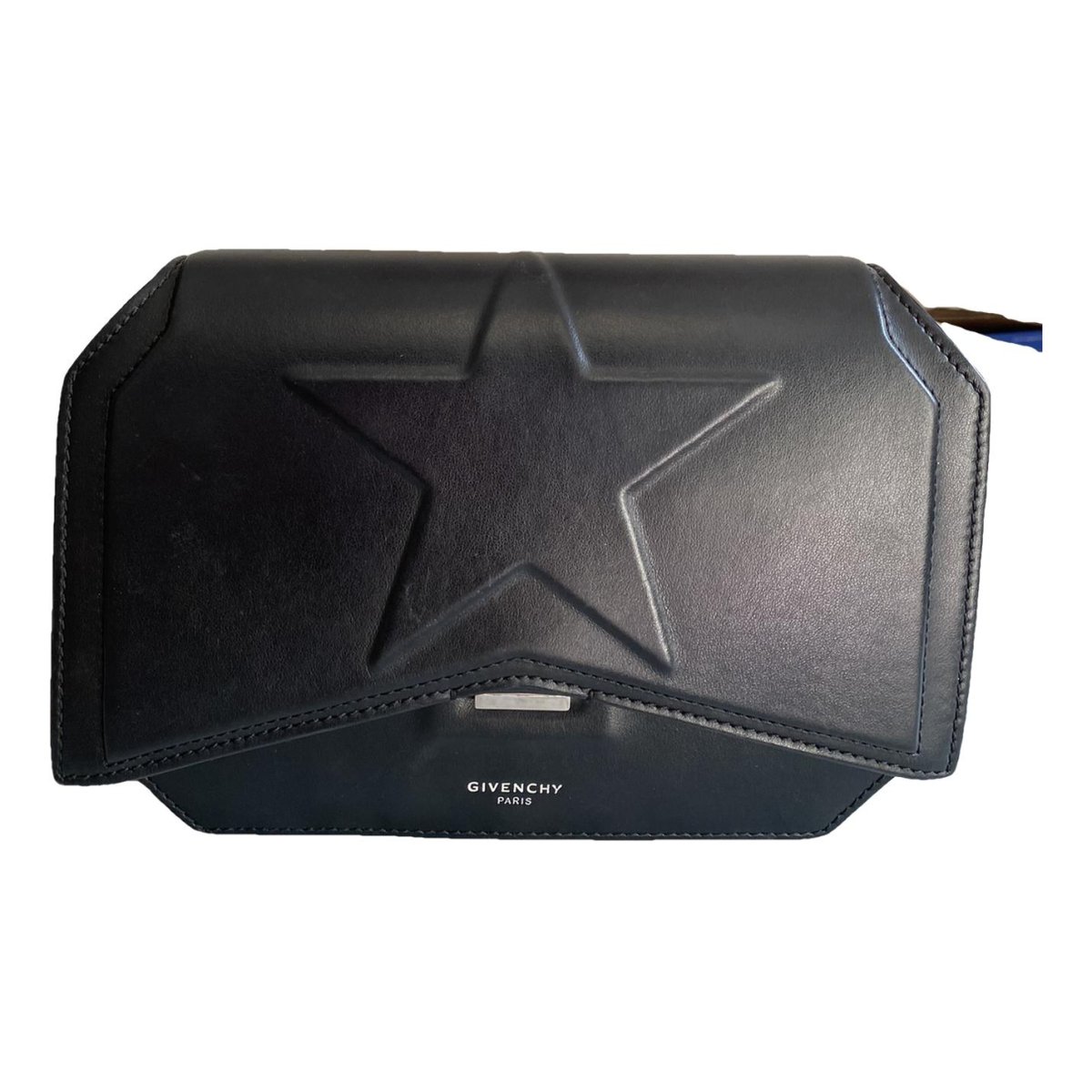 Bow Cut leather clutch bag