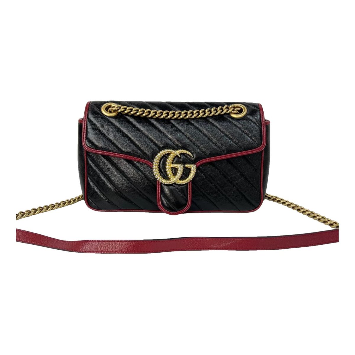 GG Marmont Flap leather crossbody bag