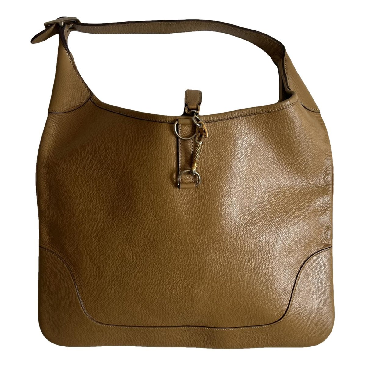 Trim leather handbag