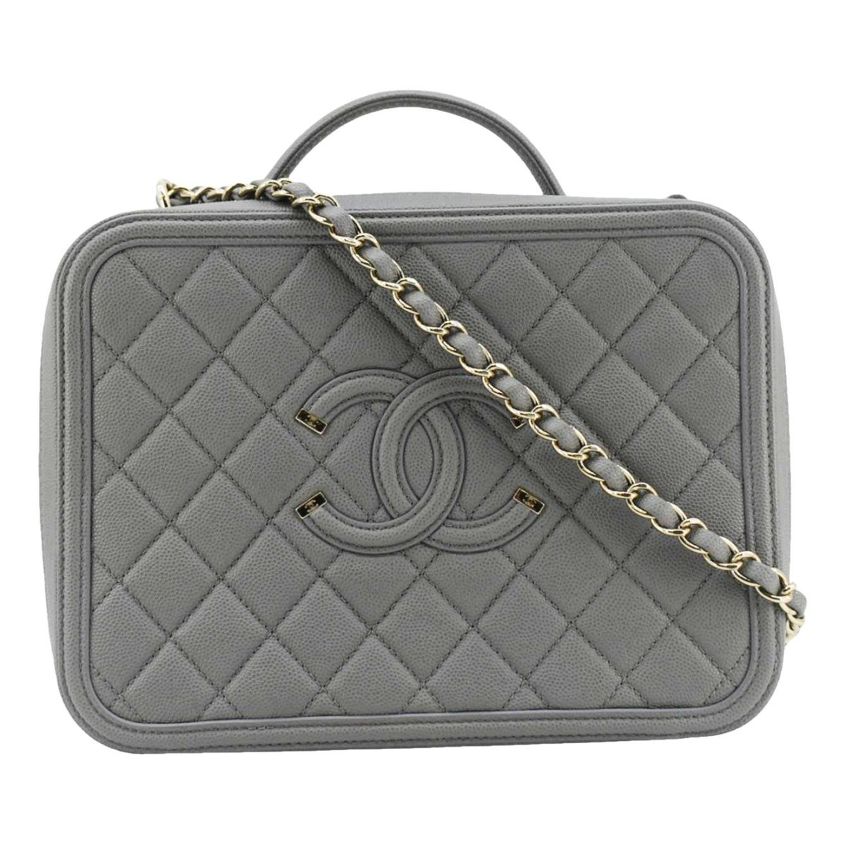 Vanity leather handbag