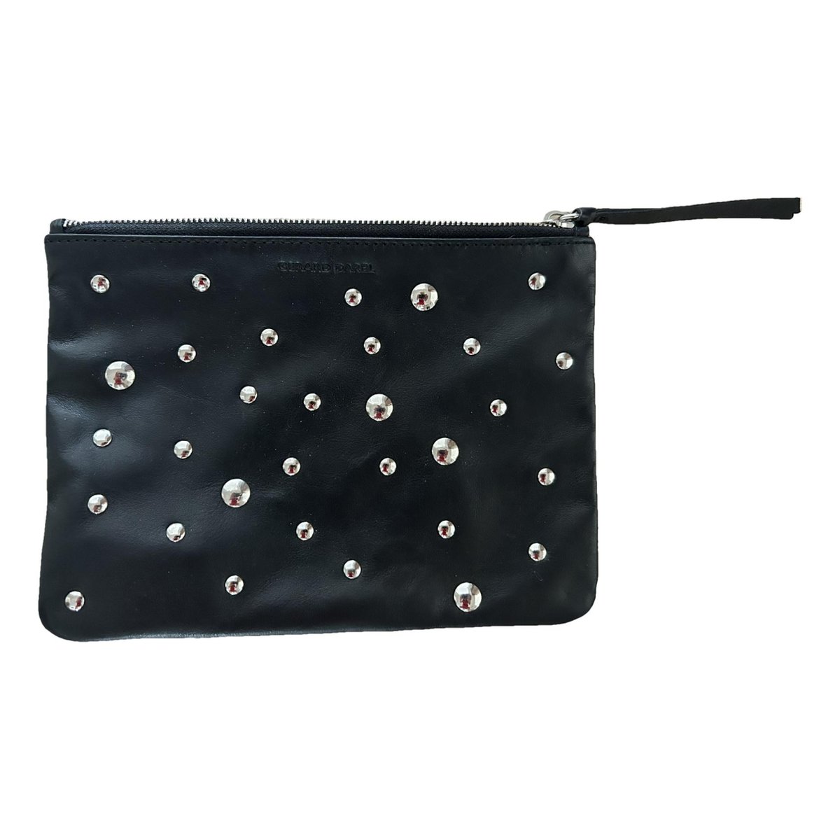 Leather clutch bag
