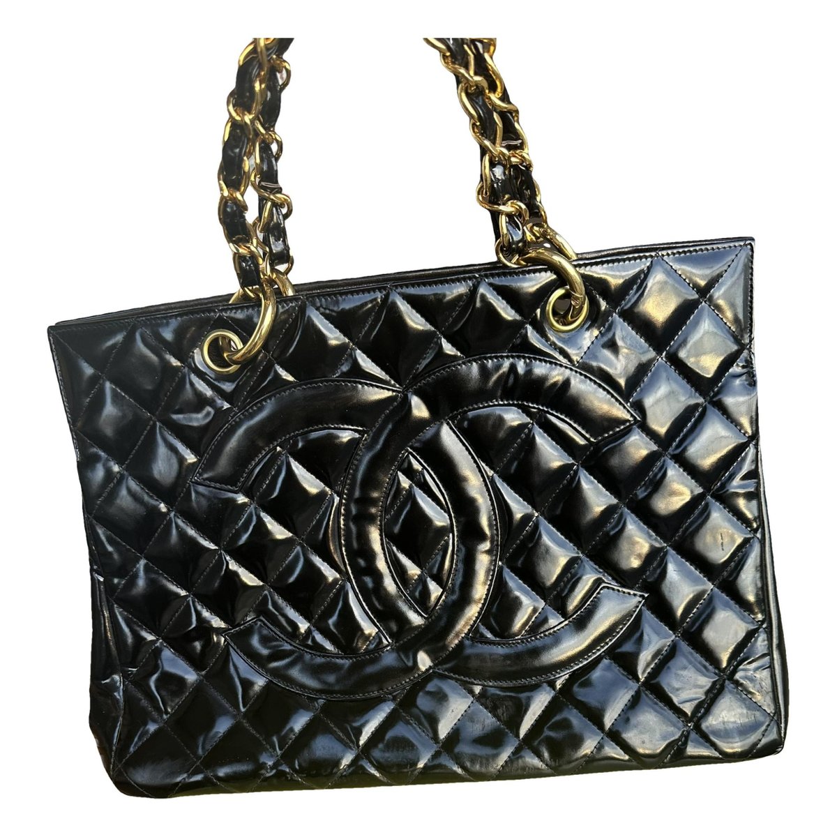 Neo Executive patent leather tote