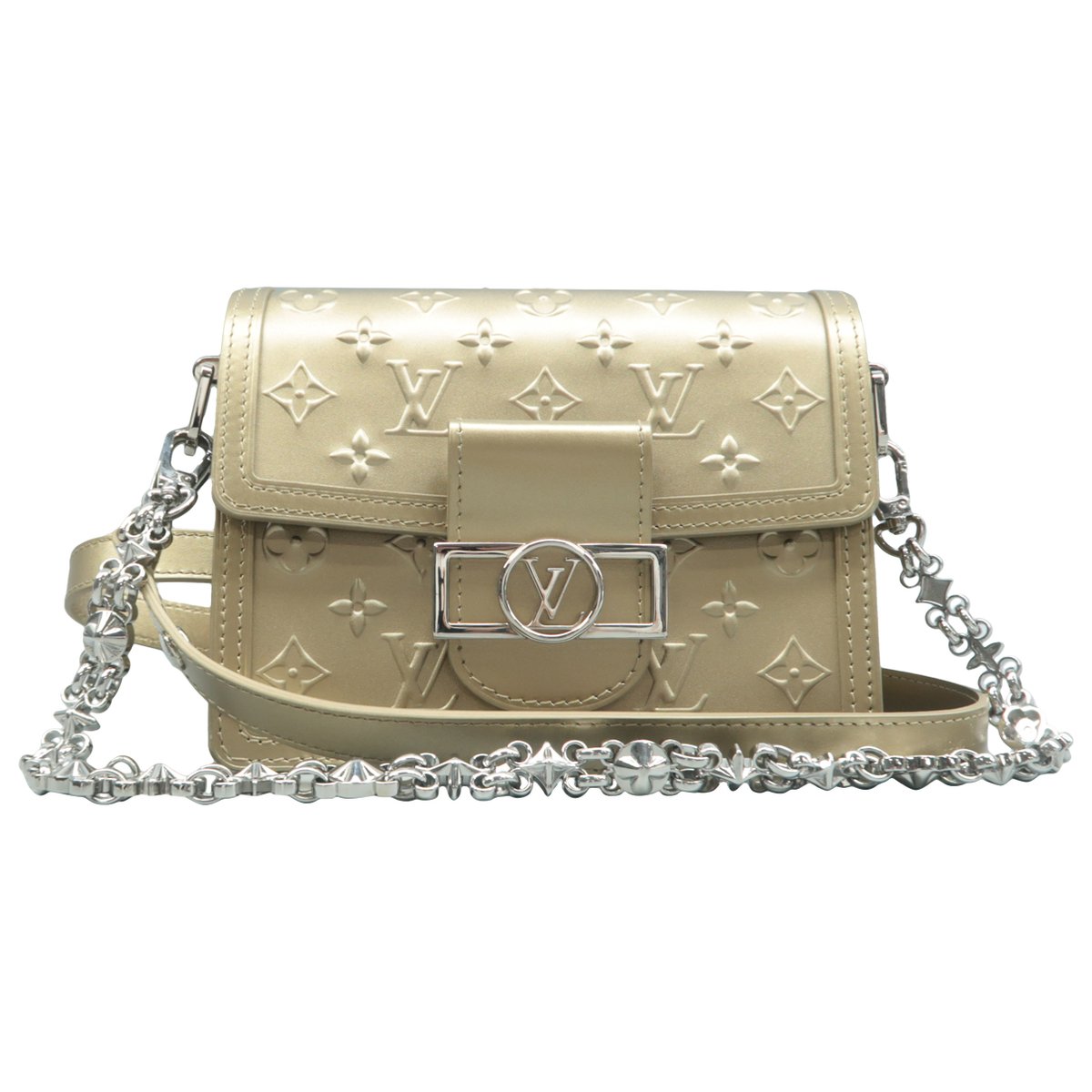 Dauphine patent leather handbag