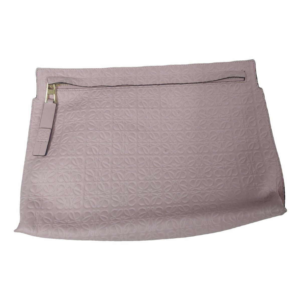T Pouch leather clutch bag